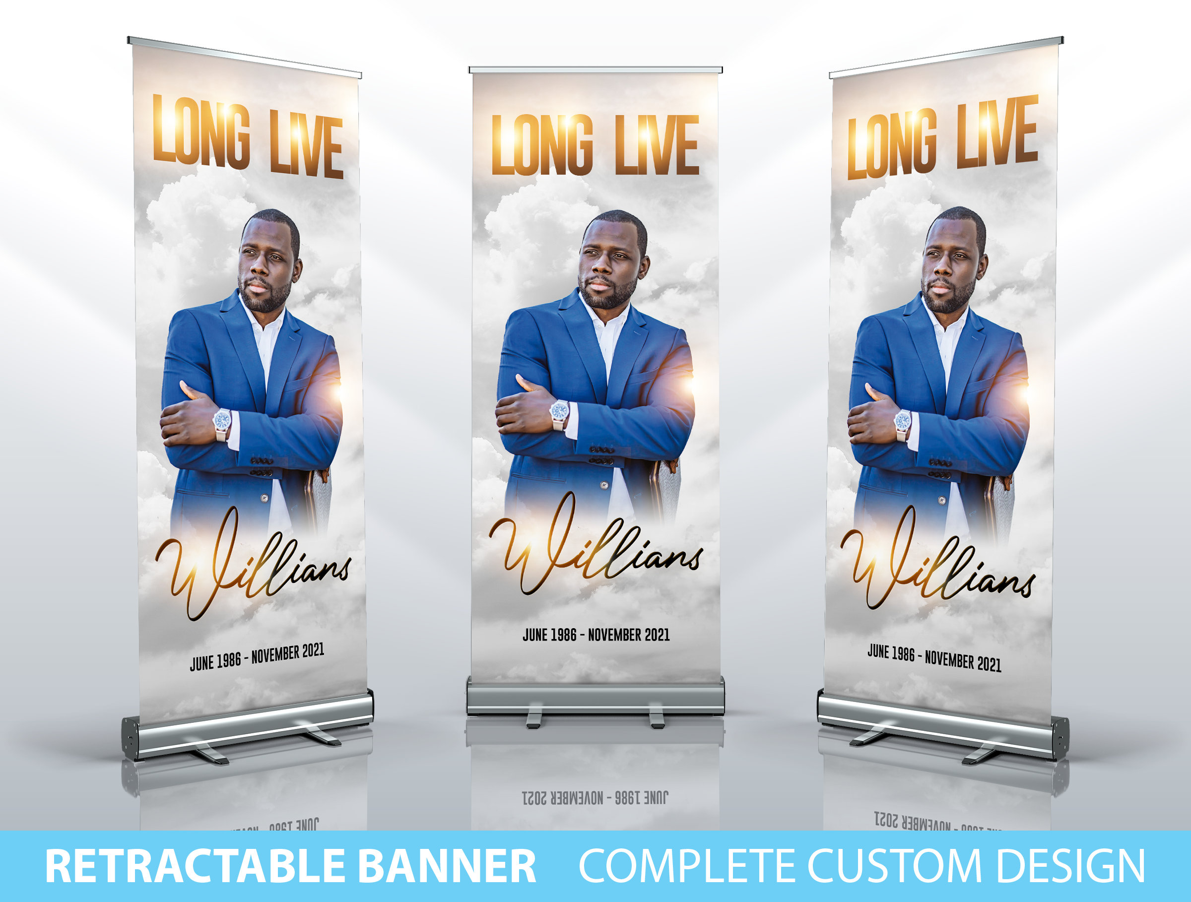 Retractable Banner Memorial Sign in Loving Memory Funeral Etsy