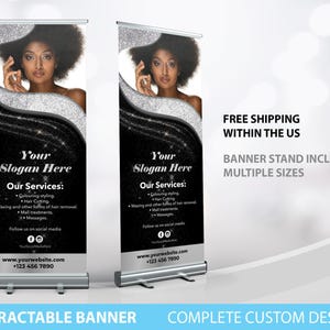 Retractable Banner, Custom Roll Up Banner Stand, Pop Up Banner Pop Up shop Banner, Custom Banner Sign Display Retractable Printing Rollup