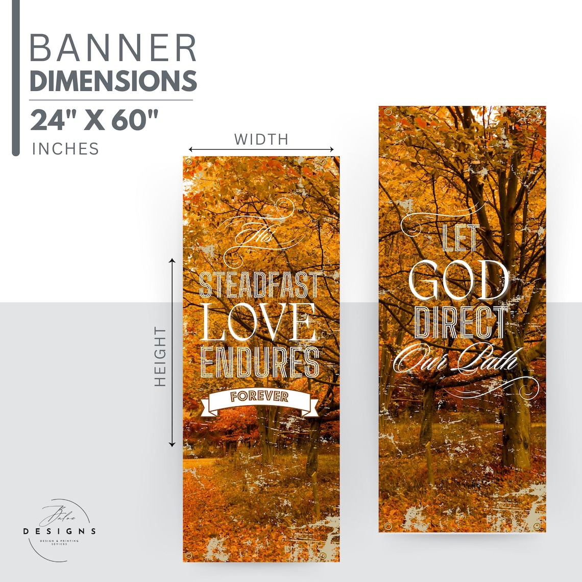 Fall Church Banners, Set of 4 Church Banners, Sanctuary Banners ...