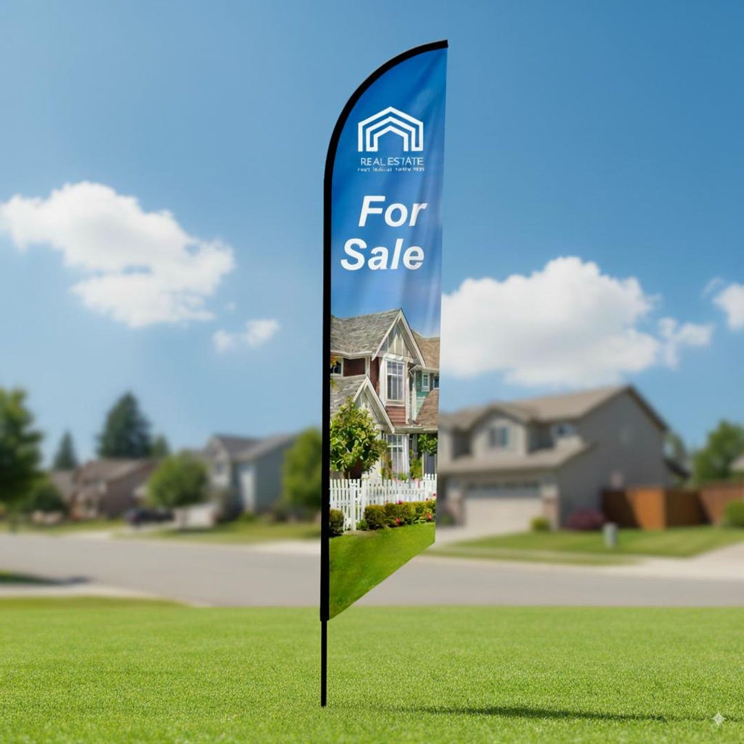 Custom Feather Flags, Feather Angled Flag, Flag Advertising, Indoor ...