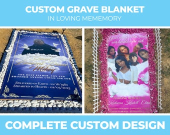 Custom Grave Blanket, Custom Memorial Grave Blanket, In Loving Memory Sign, Grave Funeral Blanket, Memorial Keepsakes, Memorial Home Going