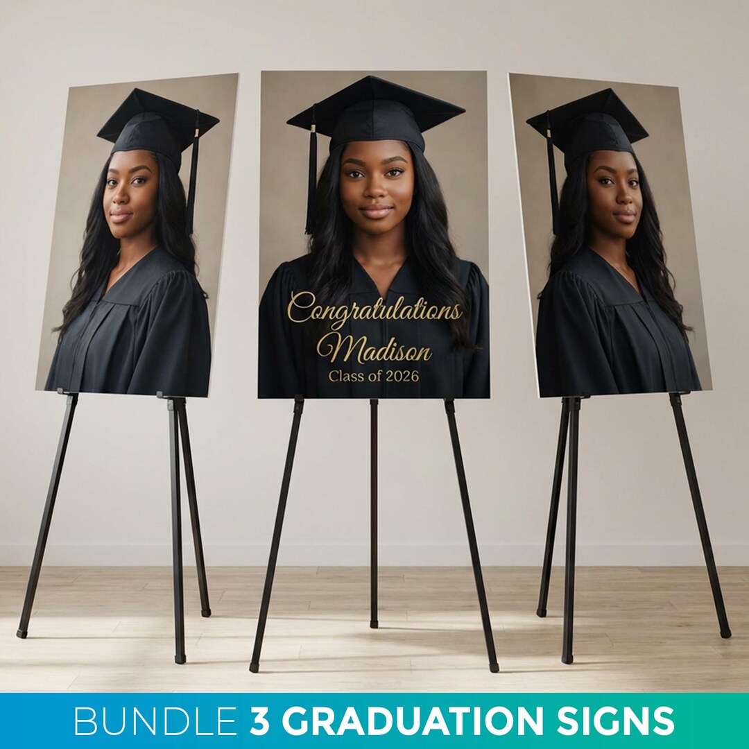 Photo Board Grad 3 Graduation Foam Board Bundle, Set of 3 Photo Boards, Graduation Party ...