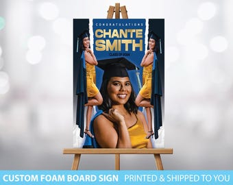 Graduation Welcome Sign, Graduation Party, Congrats to the Grad, Welcome Sign, Foam board Sign, Photo Foam Board Sign, Graduation Party Sign