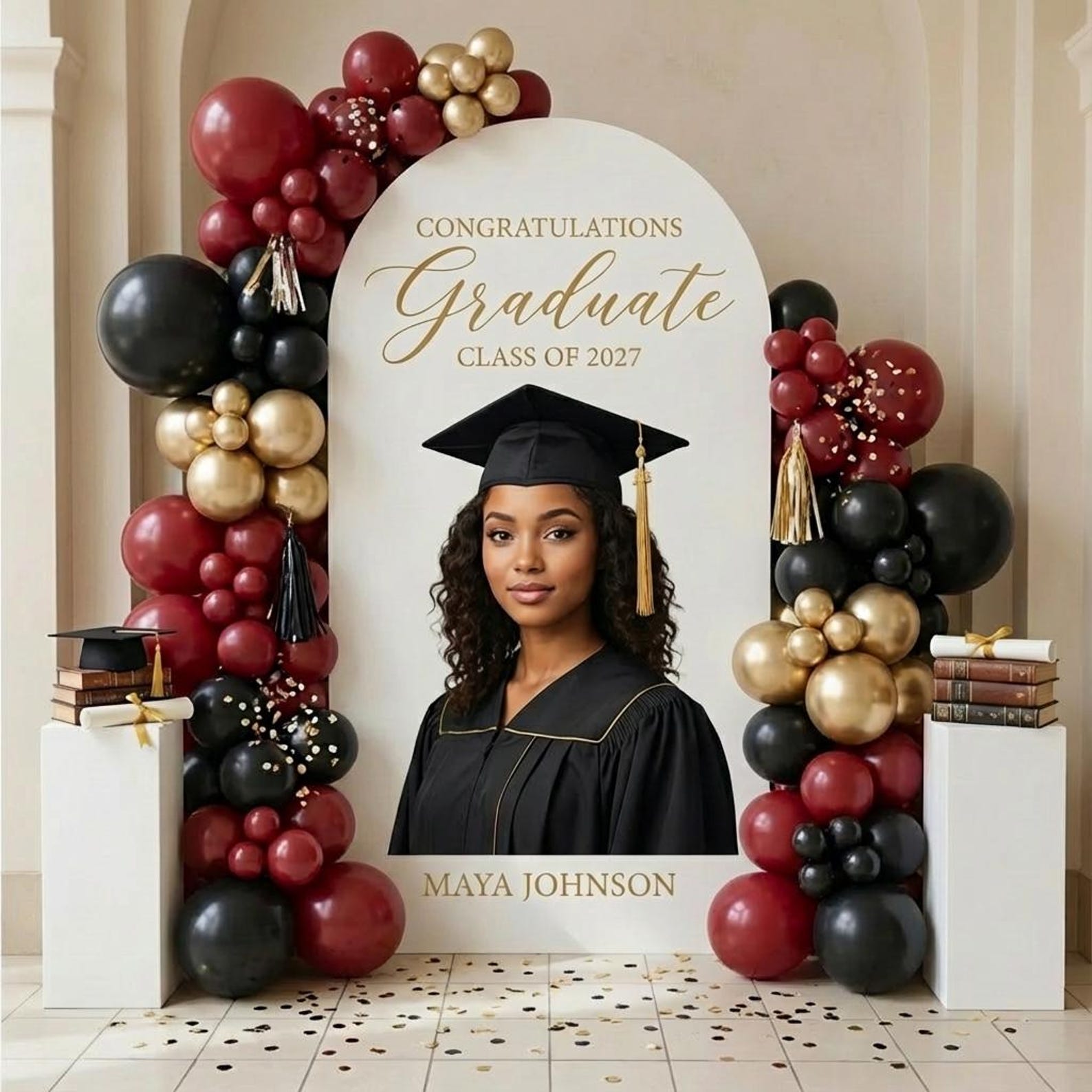 Graduation Board, Custom Arched Coroplast Sign, Photo Board, Event ...