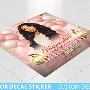 Custom Floor Decal sticker, Removable Sticker, Vinyl Floor Banner, Adhesive Floor Banner Sticker Decal Removable, Birthday Dance floor decal