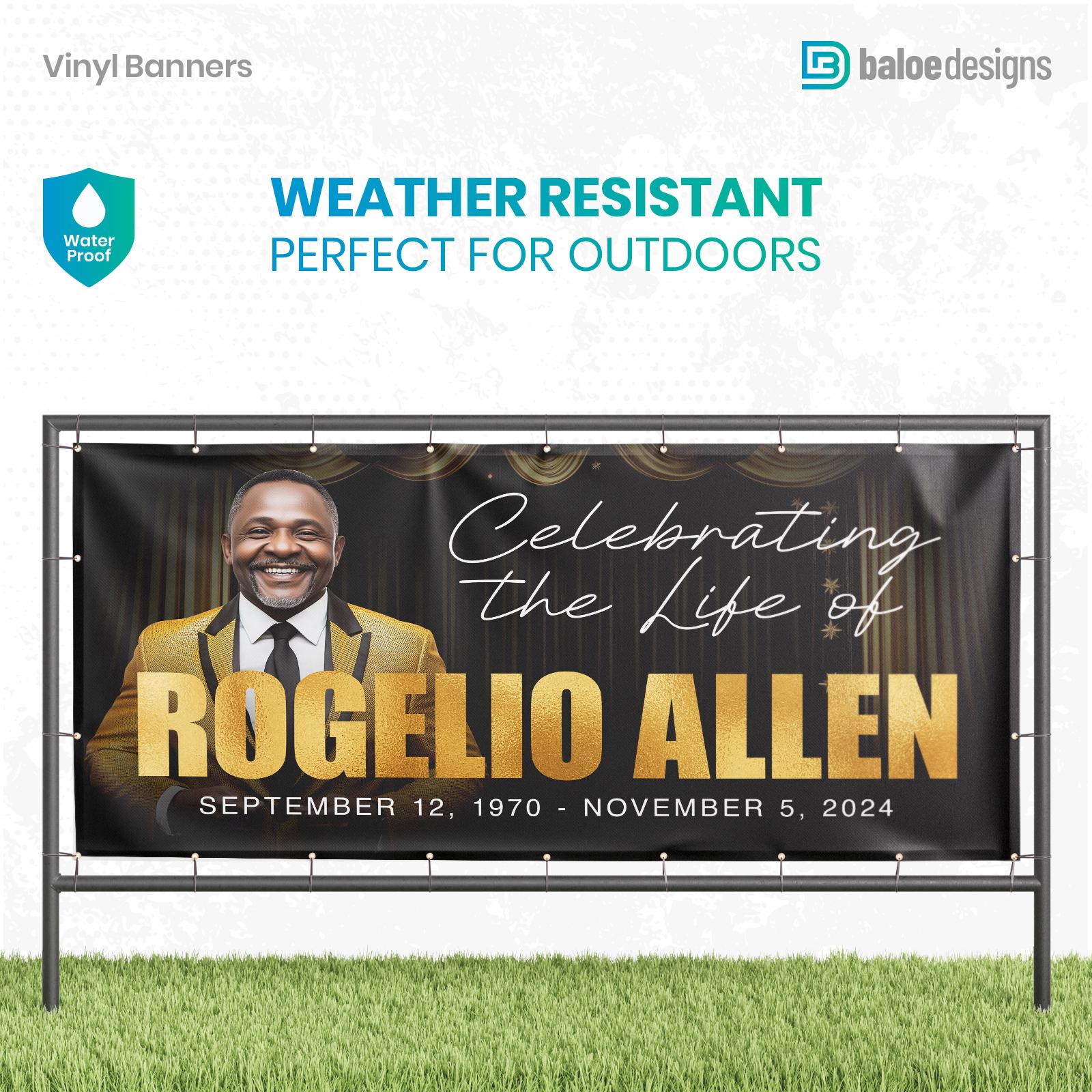 Personalised Party Banner For Funeral Loving Memory Wake Photo Candles White - View #11