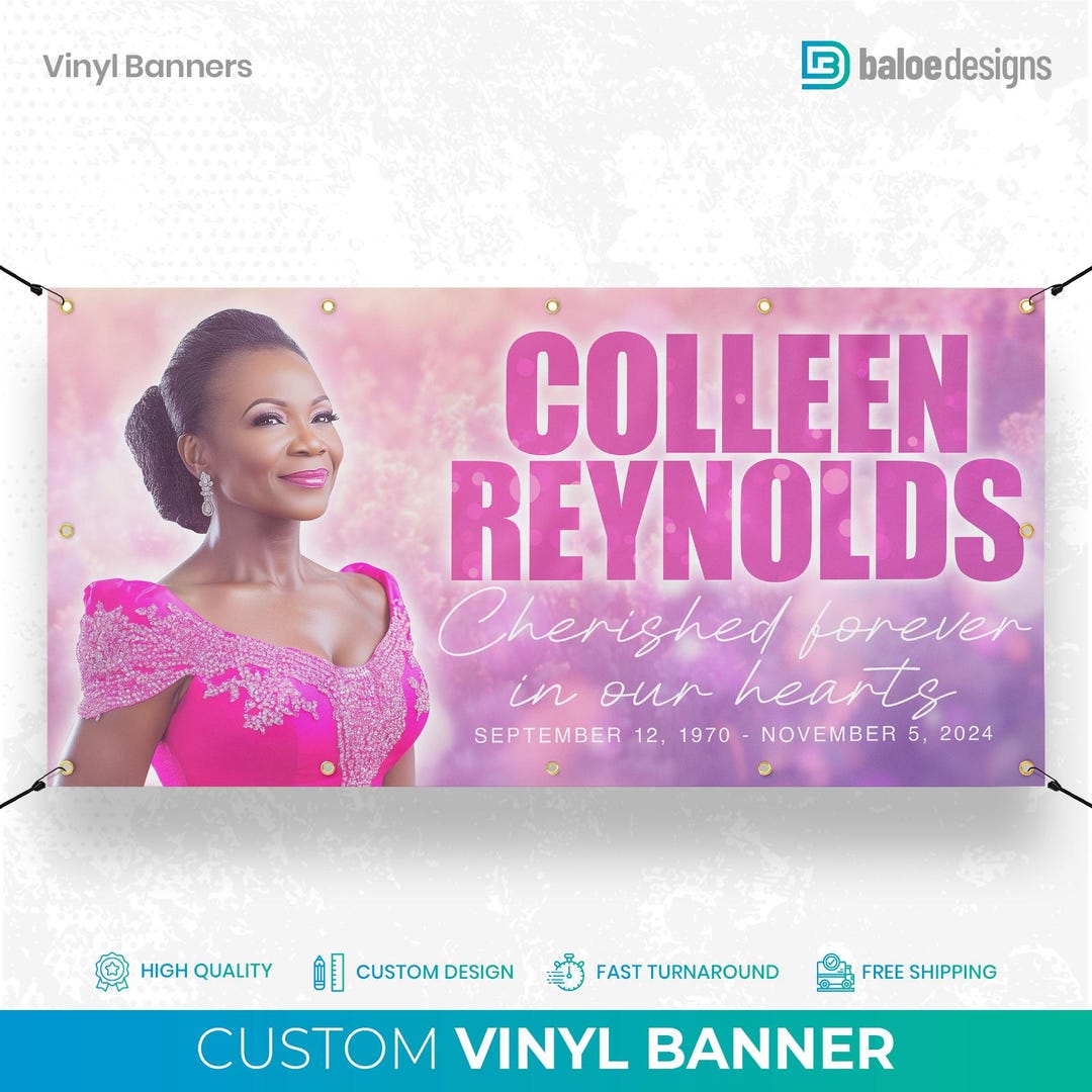 Custom Memorial Banner, Memorial in Loving Memory Sign, Funeral in ...