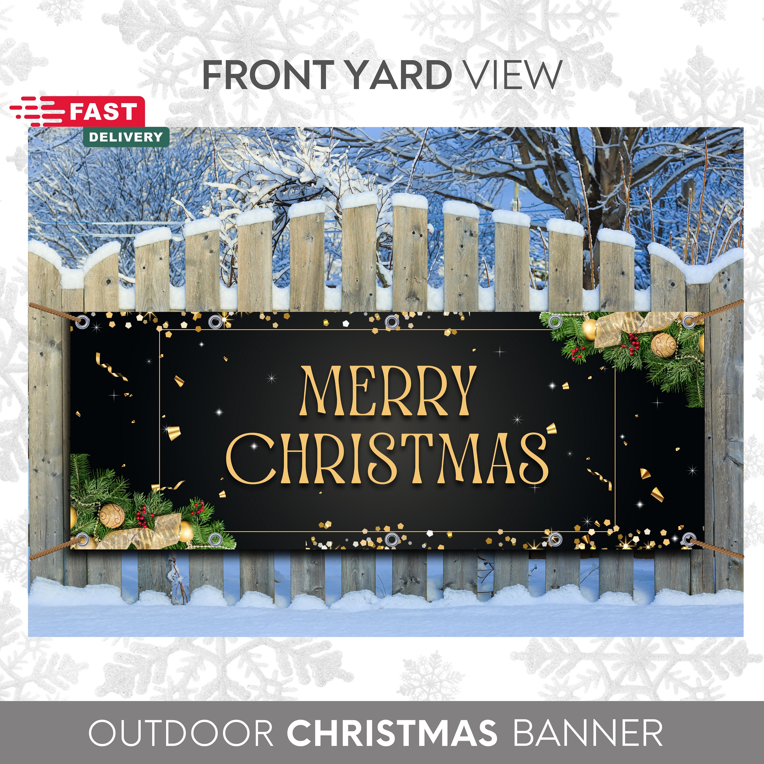 Christmas Banners - The King is Coming - Five Banner Set - Two 2'x6' and Three 3'x6' Banners - Fabric with Pole Loops - Concordia Supply