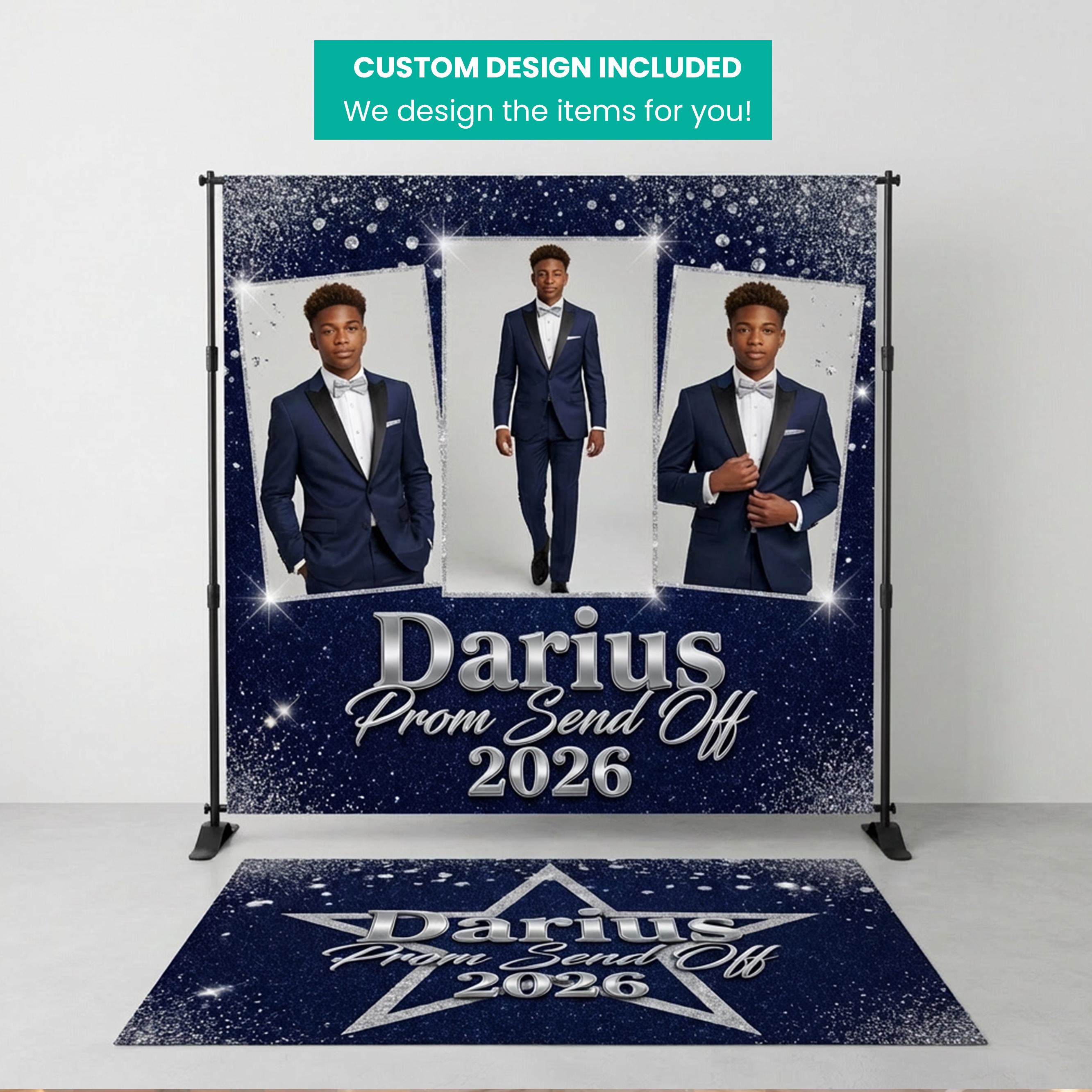 Rectangle Prom Sign Prom Backdrop + Floor Decal, Prom Decor Signs, Prom Send off Party ...