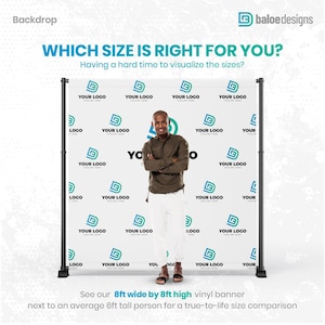 Custom Logo Backdrop Banner, Step and Repeat Business Event Backdrop, Logo Step Repeat Banner, Custom Event Backdrop, Corporate Event Banner image 6