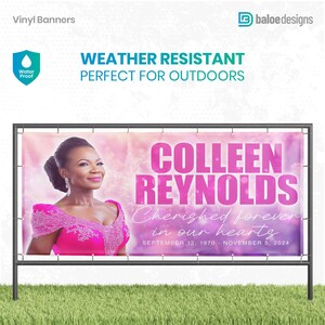 Custom Memorial Banner, Memorial in Loving Memory Sign, Funeral in ...