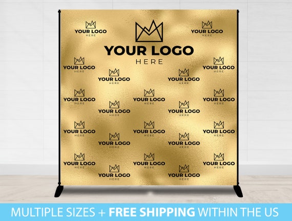 Custom Logo Backdrop Banner Step and Repeat Business Event