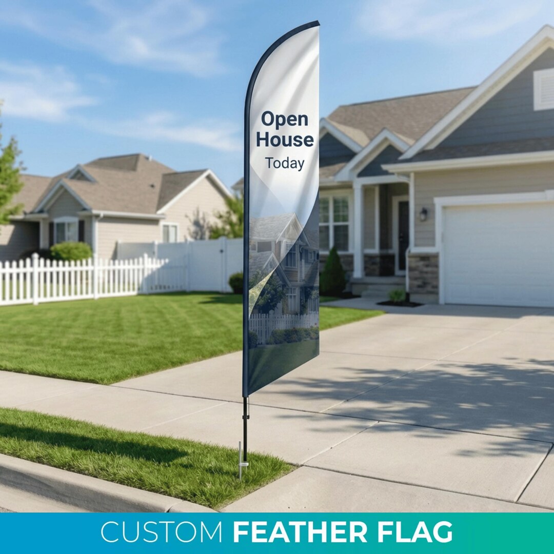 Custom Feather Flags, Feather Angled Flag, Flag Advertising, Indoor ...