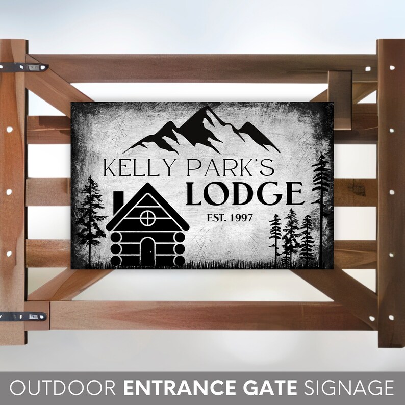 Rustic Outside Signs Custom Outdoor Entrance Sign, Gate Entrance Address Sign, House Plaque ...