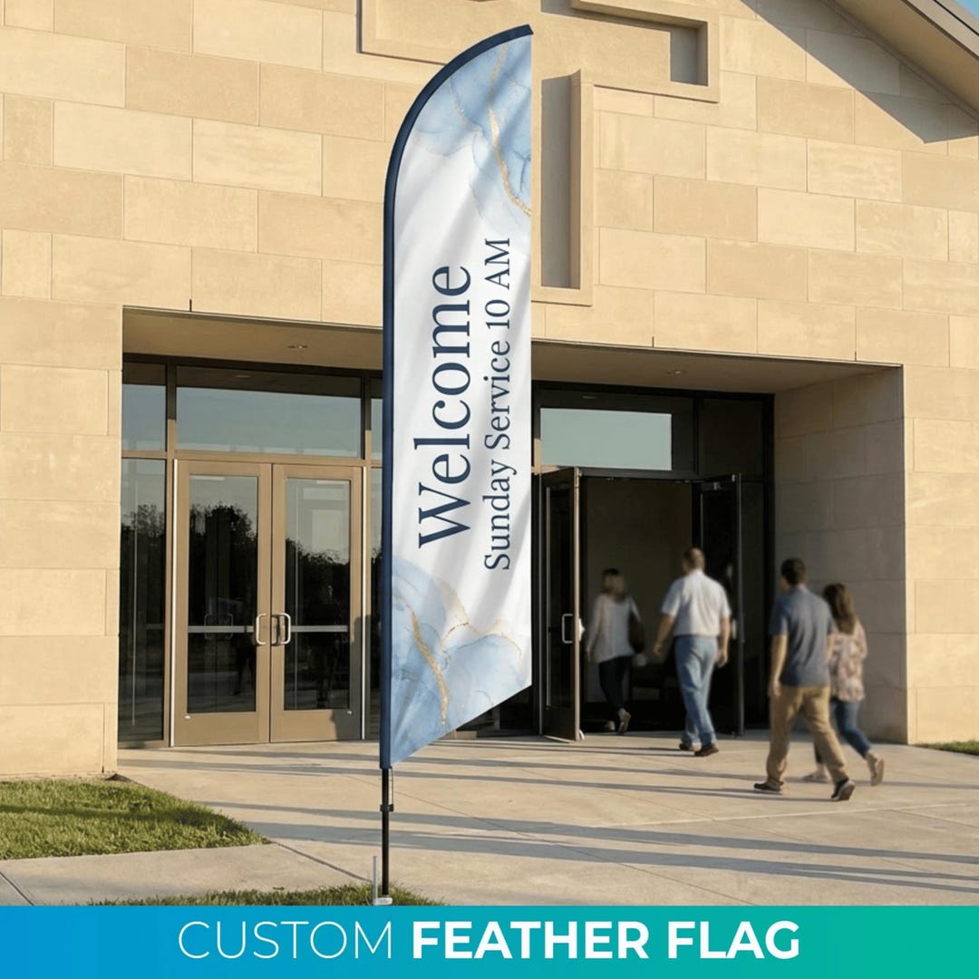 Custom Feather Flags, Feather Angled Flag, Flag Advertising, Indoor ...