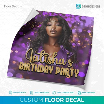 Custom Floor Decal, Adhesive Custom Printed Floor Banner, Birthday Party Decor, Decoration Sticker Vinyl Adhesive, Decorations, printed sign