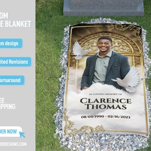 Custom Grave Blanket, Custom Memorial Grave Blanket, In Loving Memory Sign, Grave Funeral Blanket, Memorial Keepsakes, Memorial Home Going