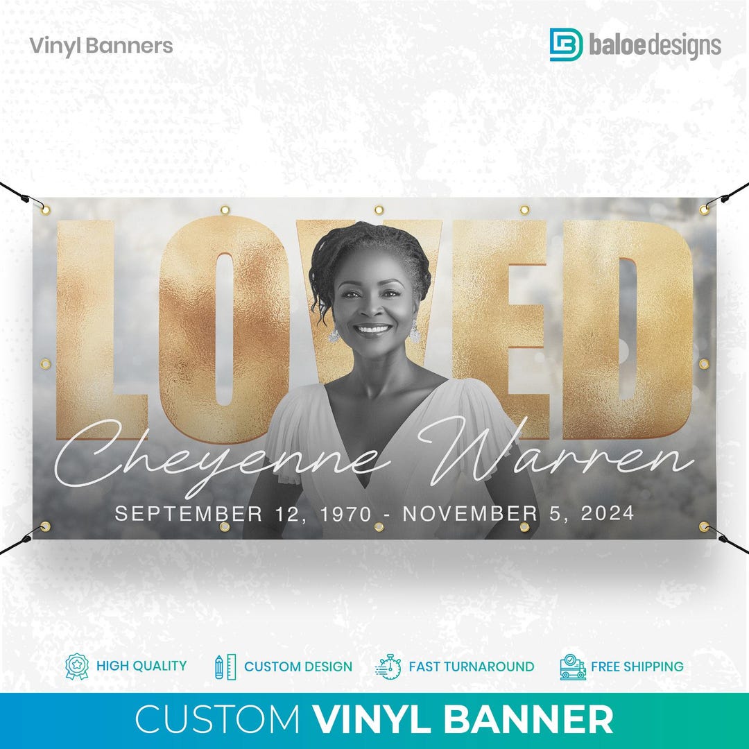 Custom Memorial Banner, Memorial in Loving Memory Sign, Funeral in ...