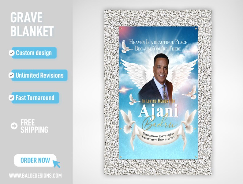 Custom Grave Blanket Custom Memorial Grave Blanket in Loving Etsy