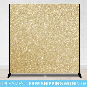 Gold backdrop Banner, Gold photo booth photo Background, baby shower, Birthday dessert table Backdrop Banner Custom Backdrop Gold Glitter