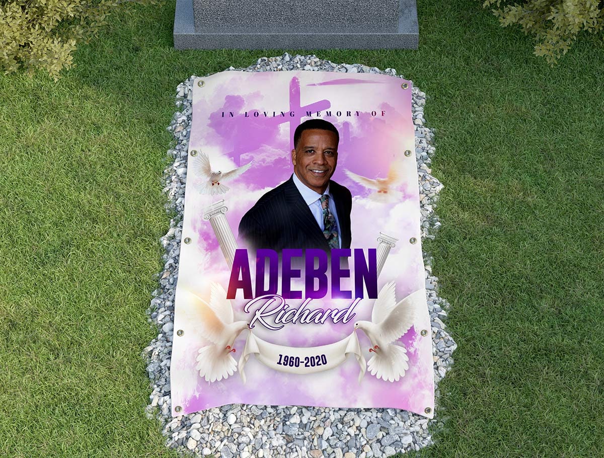 Custom Grave Blanket, Custom Memorial Grave Blanket