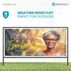 Custom Memorial Banner, Memorial in Loving Memory Sign, Funeral in ...