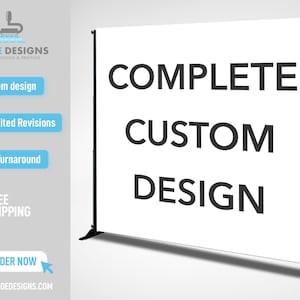 Custom Logo Backdrop Banner, Step and Repeat Business Event Backdrop, Logo Step Repeat Banner, Custom Event Backdrop, Birthday Event Banner