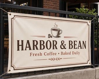 Custom Banner, Advertising Banner, Tent Banner, Business Sign, Outdoor Banners Marketing, Logo Business Sign, Vinyl Storefront Signage Print