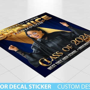 Custom Floor Decal sticker, Removable Sticker, Vinyl Floor Banner, Adhesive Floor Banner Graduation Decor Sticker, Graduation Grad Party