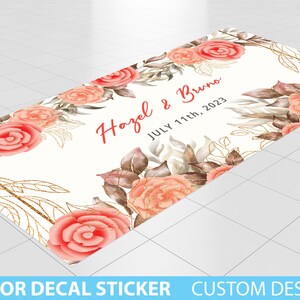 Wedding Custom Floor Decal sticker, Removable Sticker, Vinyl Floor Banner, Wedding Floor Banner Sticker Decal Removable, Wedding Quote Decor