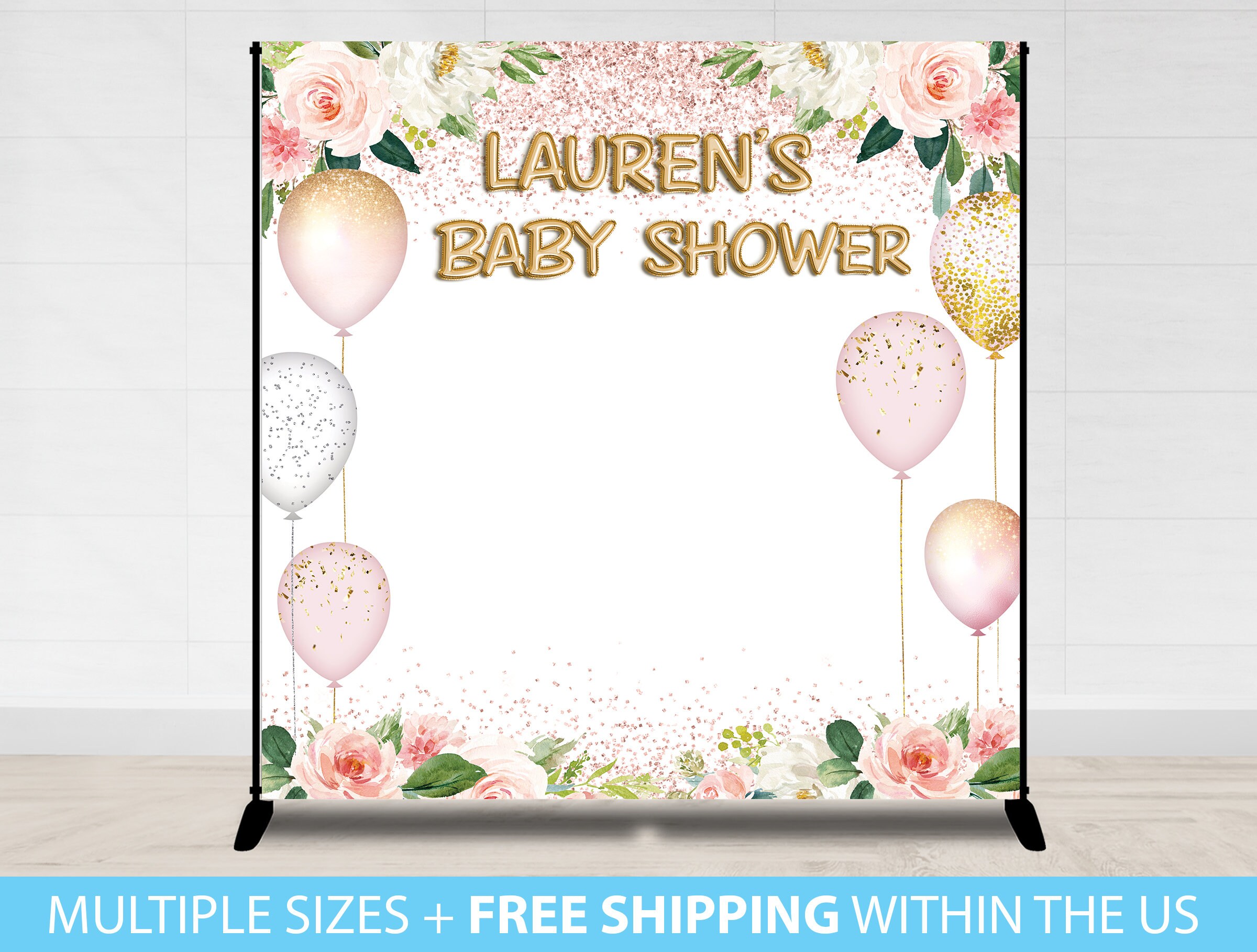 Baby Shower Banner Baby Shower Backdrop Baby Shower Table Etsy