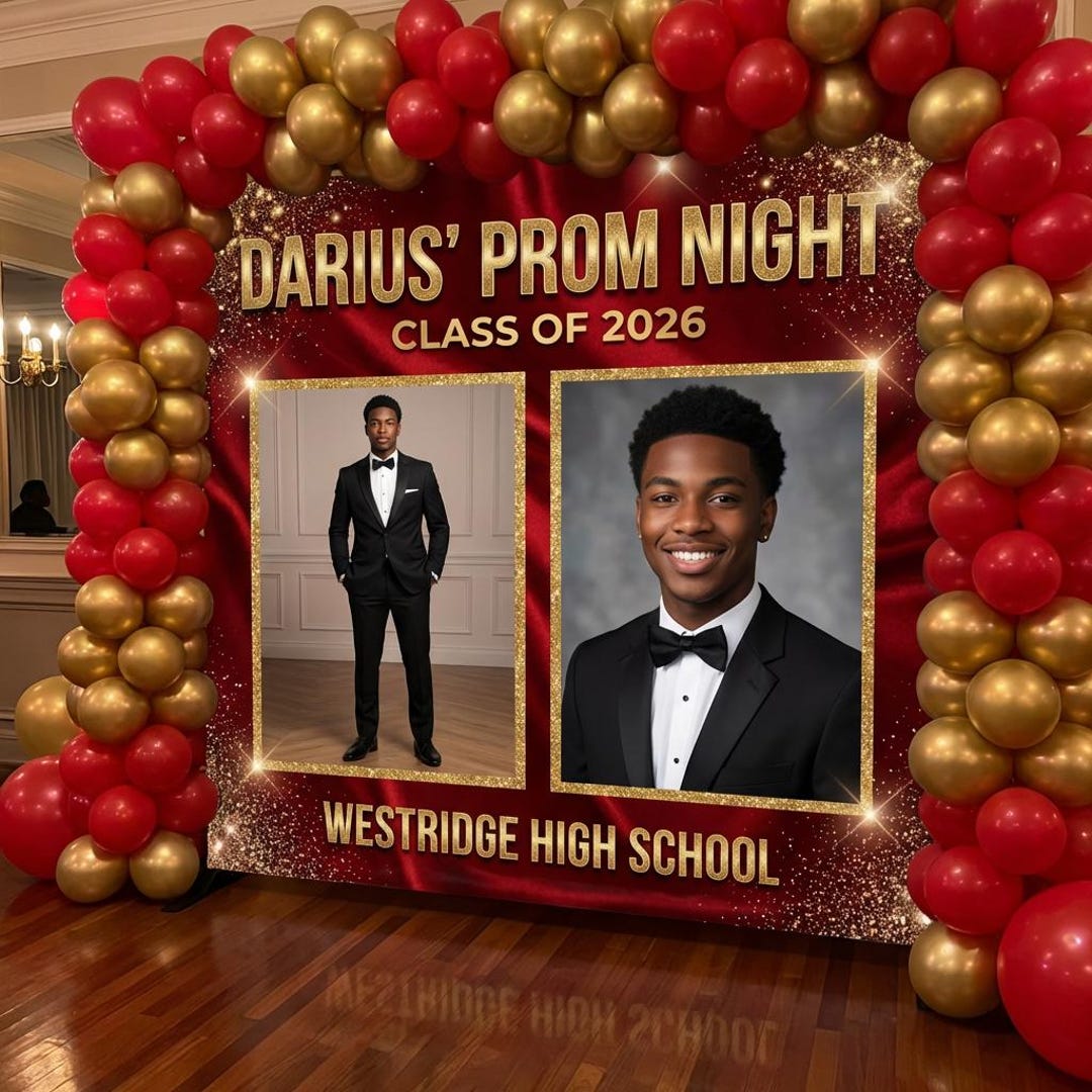 Custom Prom Backdrop Banner, Prom Night Banner, Prom Party Decor ...