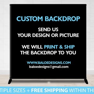 Custom Backdrop, Custom Logo Backdrop, 8x8 Step and Repeat, Photo Booth Step and Repeat Birthday Backdrop Custom Backdrop, Business Backdrop
