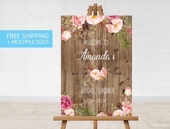 Paper & Party Supplies Canvas Bridal shower Welcome sIgn Bridal Shower ...