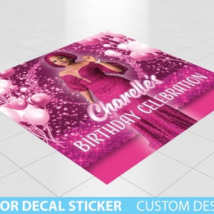Custom Floor Decal sticker, Removable Sticker, Vinyl Floor Banner, Adhesive Floor Banner Sticker Decal Removable, Birthday Dance floor decal