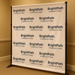 Custom Logo Backdrop Banner, Step and Repeat Business Event Backdrop, Logo Step Repeat Banner, Custom Event Backdrop, Corporate Event Banner