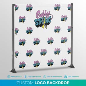 Custom Logo Backdrop Banner, Step and Repeat Business Event Backdrop, Logo Step Repeat Banner, Custom Event Backdrop, Corporate Event Banner