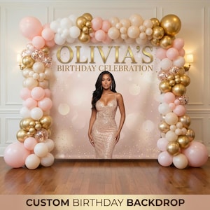 Custom Birthday Backdrop Banner, Personalized Party Photo Board Background, Custom Party Decor, Birthday Welcome Sign Decorations, Poster