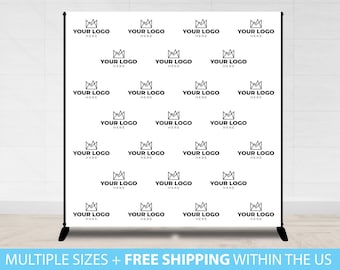 Custom Logo Backdrop Banner, Step and Repeat Business Event Backdrop, Logo Step Repeat Banner, Custom Event Backdrop, Corporate Event Banner