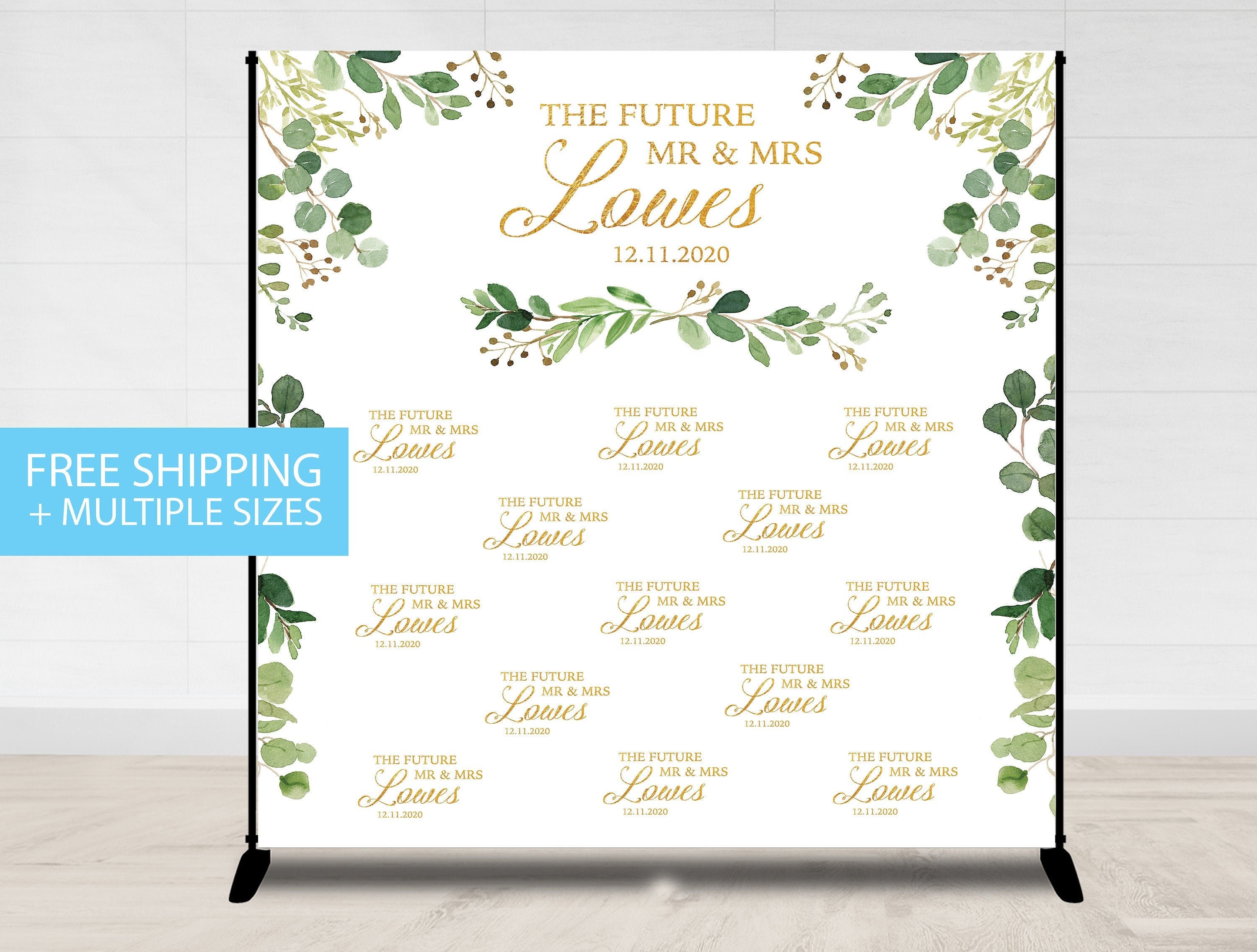 Aperturee Step And Repeat Black Bokeh Custom Wedding Backdrop