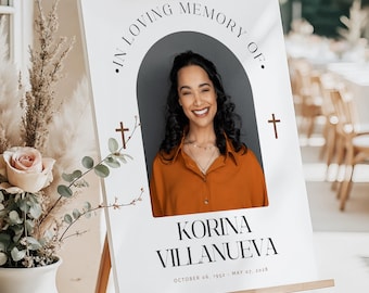 Memorial Foam Board Sign, Custom Celebration of Life Sign, Funeral Welcome Board Photo, Remembrance Display, In Loving Memory Decor Picture