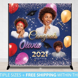 Graduation Backdrop Banner, Graduation Step and Repeat, Prom Backdrop, GraduationBackdrop, Custom Photo Prom Picture Class of 2021 backdrop