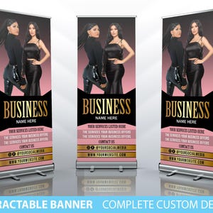 Retractable Banner, Custom Roll Up Banner Stand, Pop Up Banner Hair Wig Barber Banner Custom Banner Sign Display Retractable Printing Rollup