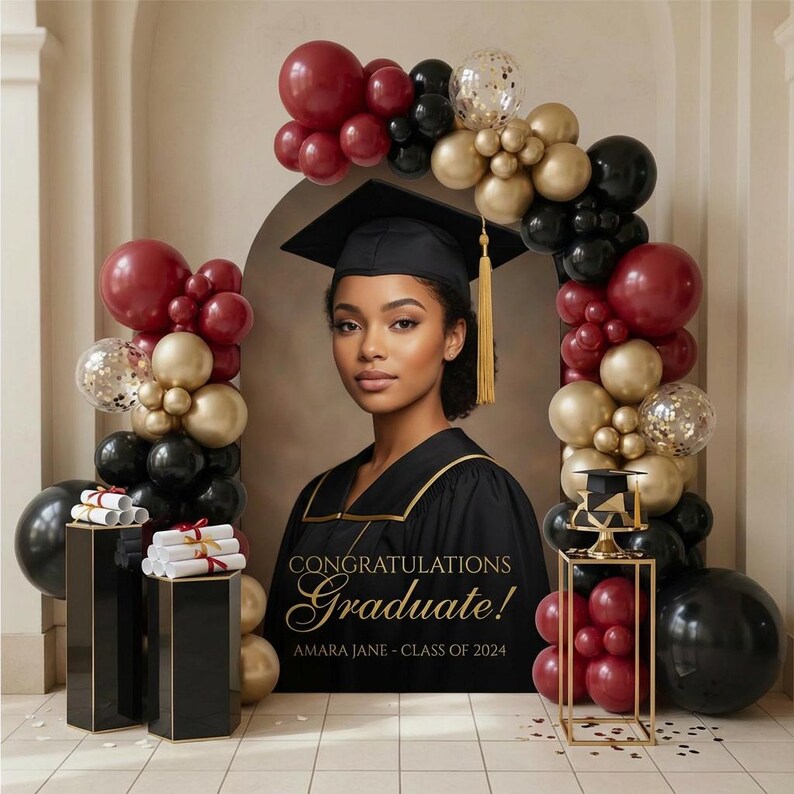 Graduation Board, Custom Arched Coroplast Sign, Photo Board, Event ...
