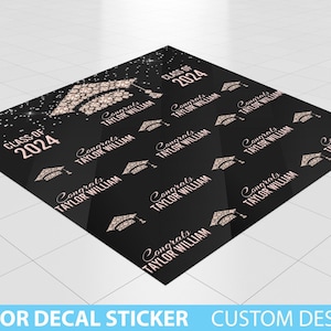 Custom Floor Decal sticker, Removable Sticker, Vinyl Floor Banner, Adhesive Floor Banner Graduation Decor Sticker, Graduation Grad Party