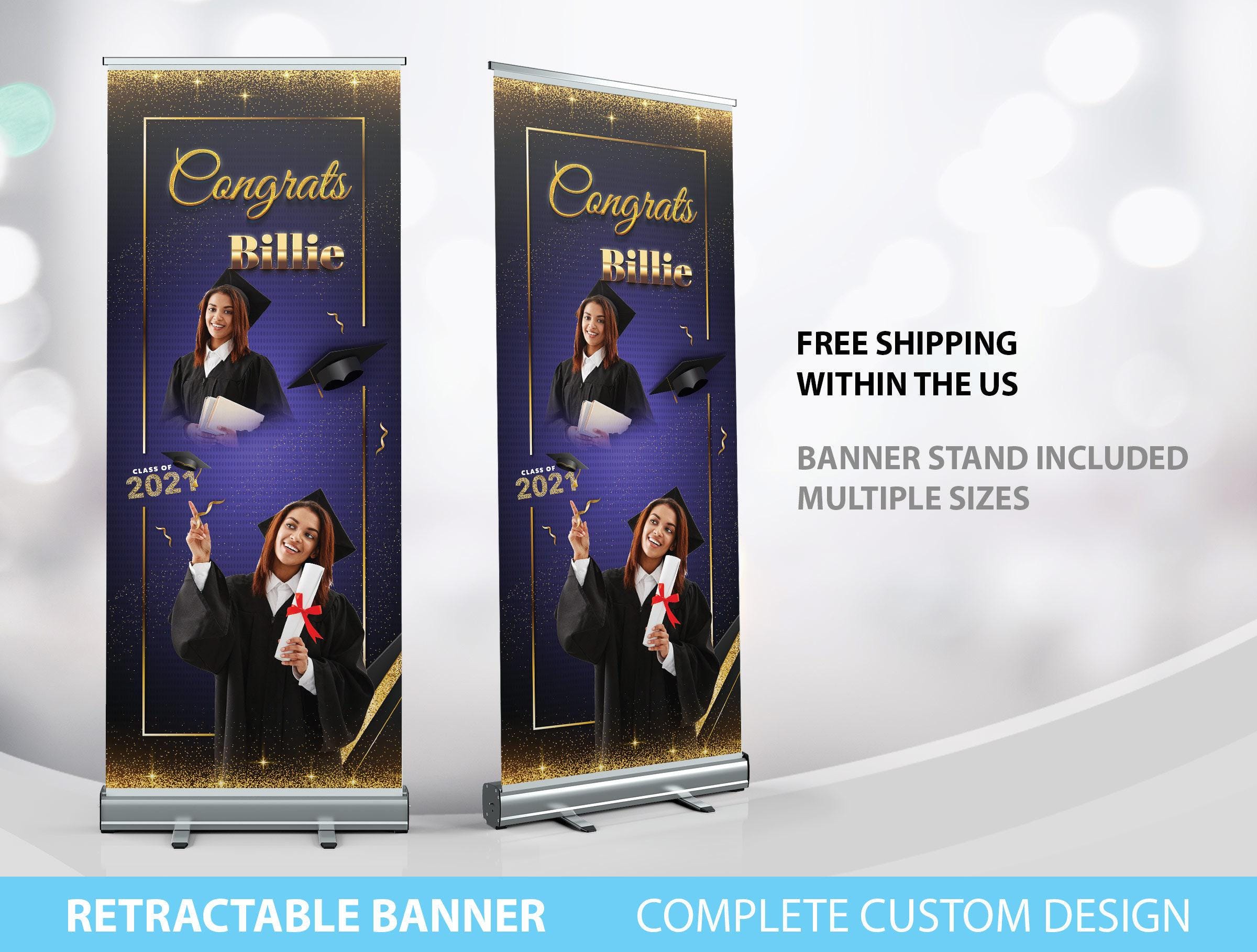 Graduation Retractable Banner, Class of 2021 Banner, Graduation Banner ...