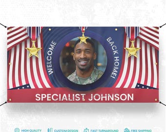 Welcome home military banner, Custom Military Banner, Deployment homecoming sign, Military sign, Soldier Homecoming Military banner, Navy