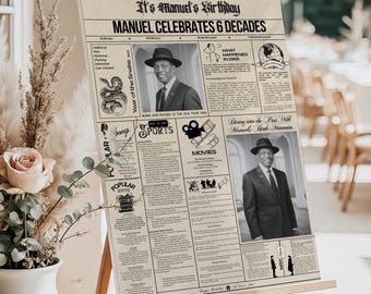 60th Birthday 1965 Foam Board Sign, Custom Birthday Welcome Sign, 60th Birthday Poster Board, Chalkboard, Back in 1965, 60th Birthday Banner