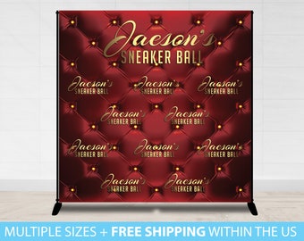 Sneaker Ball backdrop, Sneakerball Banner, Sneaker Ball Gala Birthday Backdrop, Step and Repeat Birthday backdrop, sneaker ball banner gold