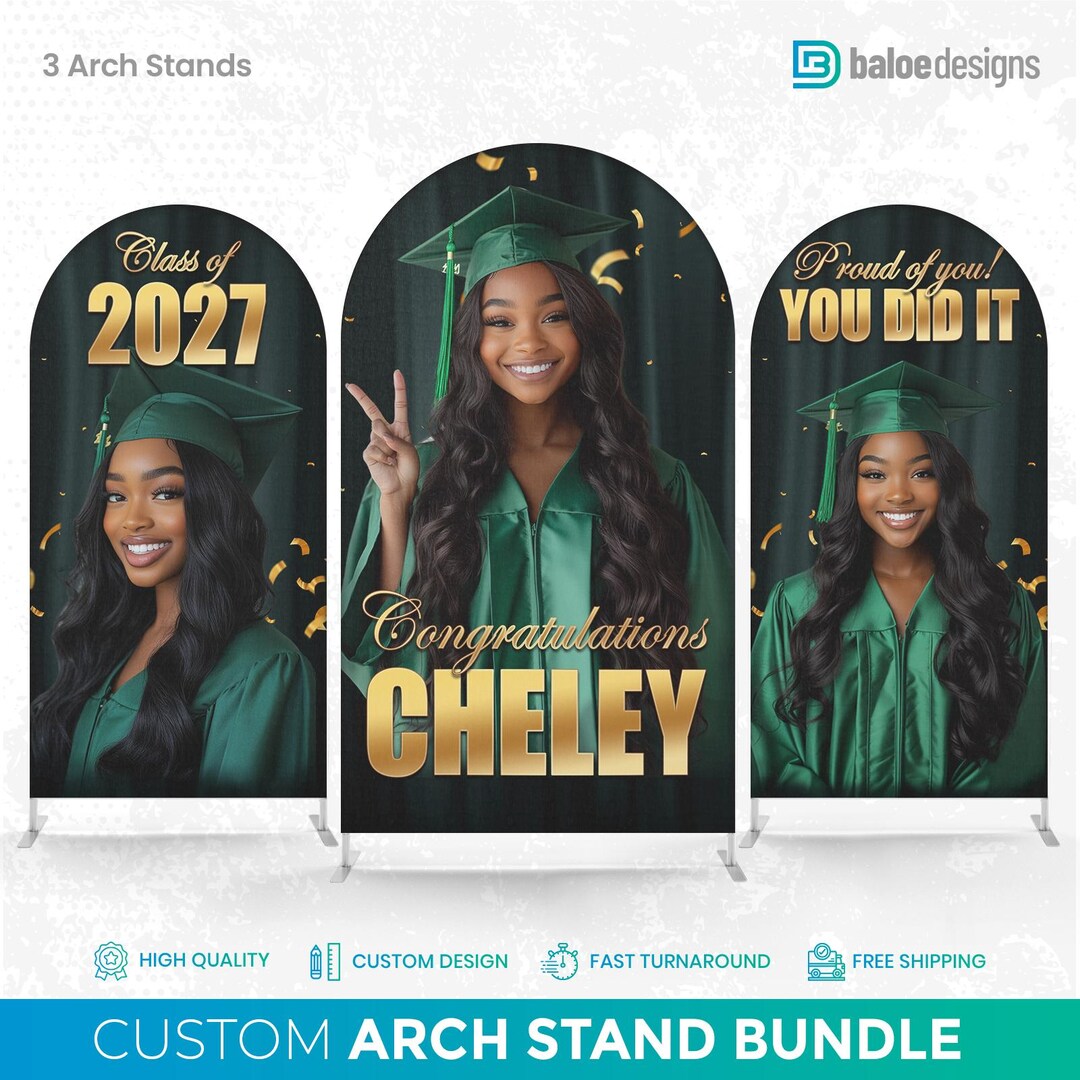 Graduation Custom Arch Bundle, 3 Piece Arch Stand Backdrop Stand, Arch ...